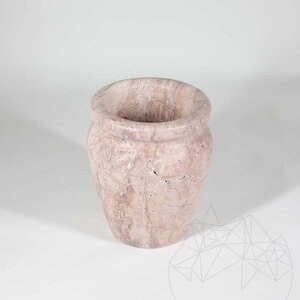 Autograph-Roma Dekorative Rote Opium Travertin Vase 30 x 25 x 25 cm 