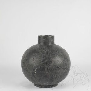 Vase aus Marmor Ceppo Grey Autograph-Venise,30 x 30 x 30 cm