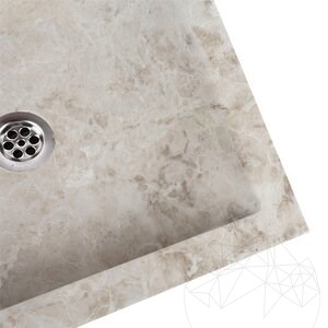 Waschbecken für das Badezimmer - Cappucino Marmor SS-30 45 x 45 x 12 cm