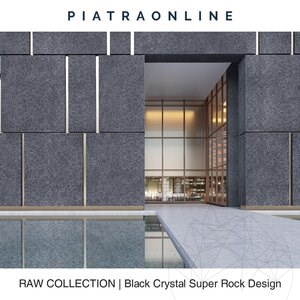Black Crystal Super Rock Design Platte 3CM
