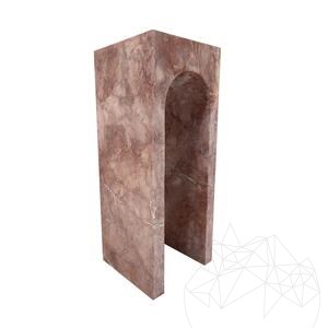 Opiumroter Travertin Archy Kleine Konsole-