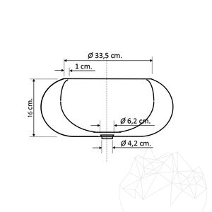 Waschbecken im Badezimmer - Cappuccino Marmor RS-21, 42 x 15 cm