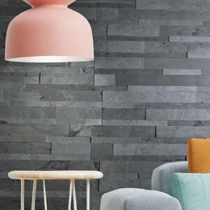 Flexible Schiefer SKIN Platte 3D Express - Mongolei, 60x15 cm, selbstklebend 3M für Innenverkleidungen Möbel, Wände