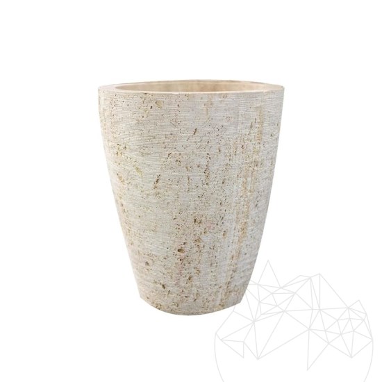 Romano Classic Riven Travertin Blumentopf 60 x 50 x 50 cm
