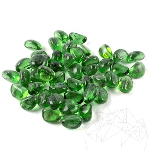 Grüner Glasdekor-Kieselbeutel 1 KG