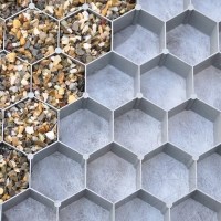 Kiesstabilisierung Design System für Kiesstabilität, grau, 1176 x 764 x 32 mm