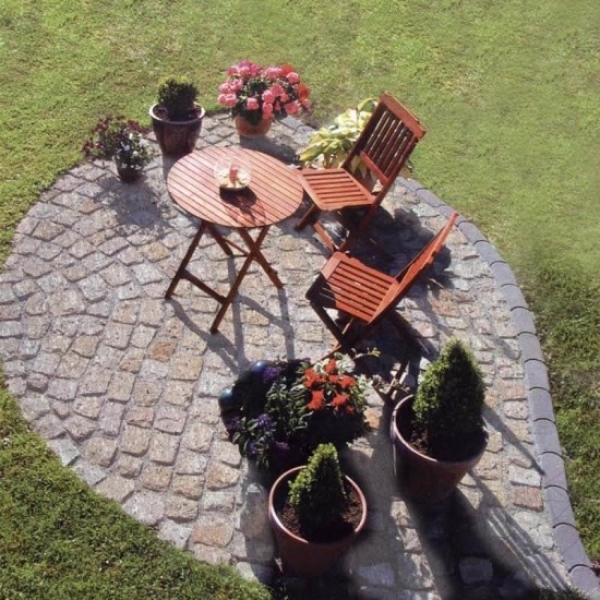 Cemento Grauer Andesit Kopfsteinpflaster 10 x 10 x 5 cm mit gespaltener Oberfläche