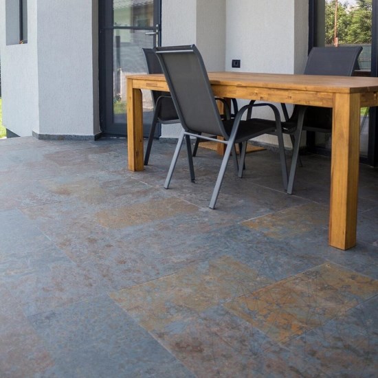 Noisette Multicolor Riven Schiefer 60 x 60 x 1 cm