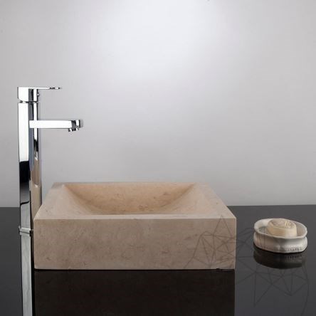 Waschbecken für das Badezimmer - Classic Travertin SS-2, 40 x 30 x 10 cm