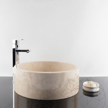 Waschbecken für das Badezimmer - Bursa Beige Marmor RS-22