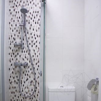 Emperador / Tundra / Mugla Mix Polierter Marmor Mosaik 3,2 x 1,5 cm