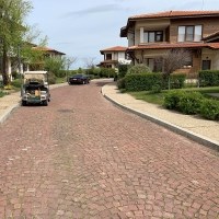 Roter Vidin Splitface Sandstein Kopfsteinpflaster