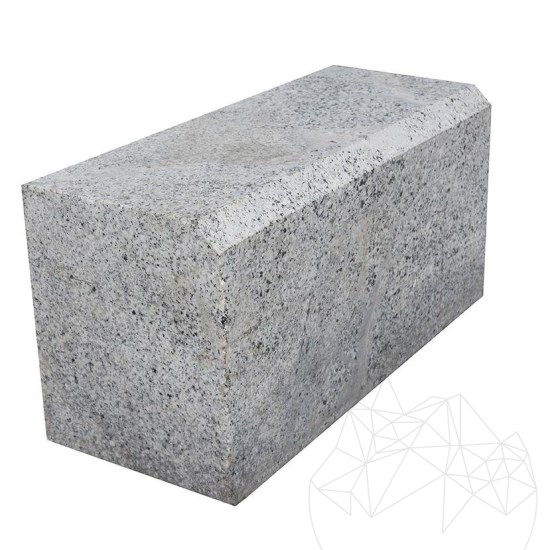 Leopard White Granit Bordsteinkante (Fase 1L) 20 x 25 x 50 cm