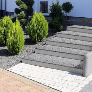 Artico Grau Geflammter Granit Stufe 120 x 33 x 2,8 cm