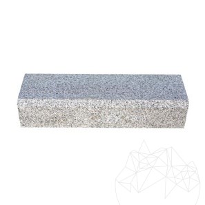 Bianco Sardo Granit Bordsteinkante (Fase 1L) 10 x 15 x 50 cm