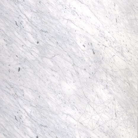 Carrara White Stud P Design Platte 2CM