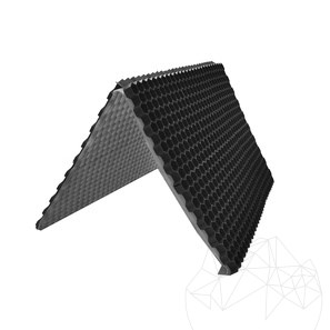 Kiesstabilisierung eco aus 100% recycelten Rohstoffen hergestellt, schwarz, 120 x 80 x 2,6 cm