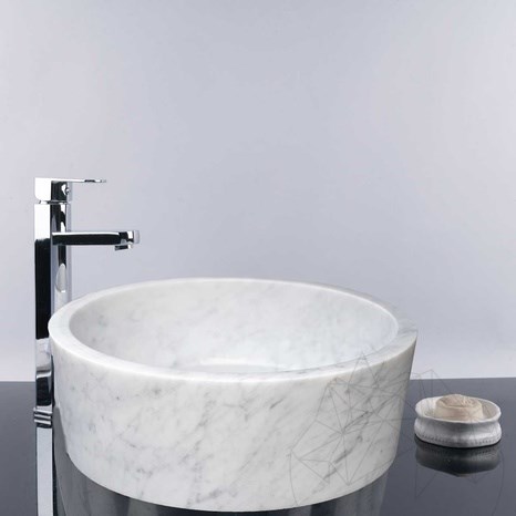 Badezimmer Waschbecken Matia New Carrara Marmor RS-12