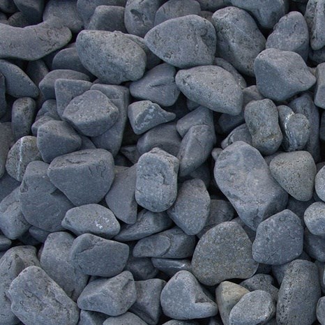 Dunkelgraue Kieselsteine, 3-6 cm Sack 20 Kg