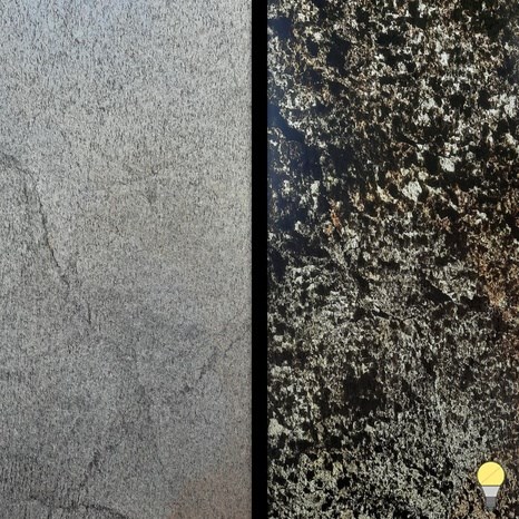 Transluzenter flexibler Schiefer SKIN 2mm - Silver Shine Gold, 280 x 125 cm | Raumbeleuchtung, Innen & Außen