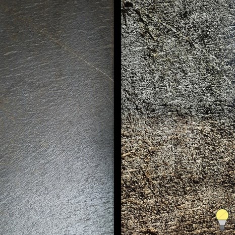 Transluzenter flexibler Schiefer SKIN 2mm - Black Star Gold, 265 x 125 cm | Umgebungsbeleuchtung, Innen & Außen