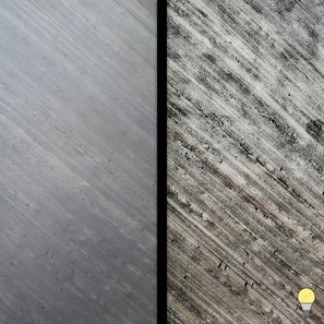 Transluzenter, flexibler Schiefer SKIN 2mm - Black Line, 185 x 61 cm | Raumbeleuchtung, Innen & Außen