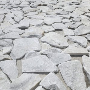 Polygonalplatten Marmor Rock Face White