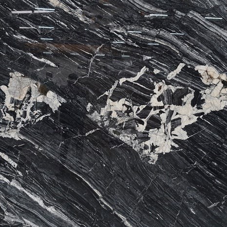 Black Galena Marble Polished Slab, 2 cm
