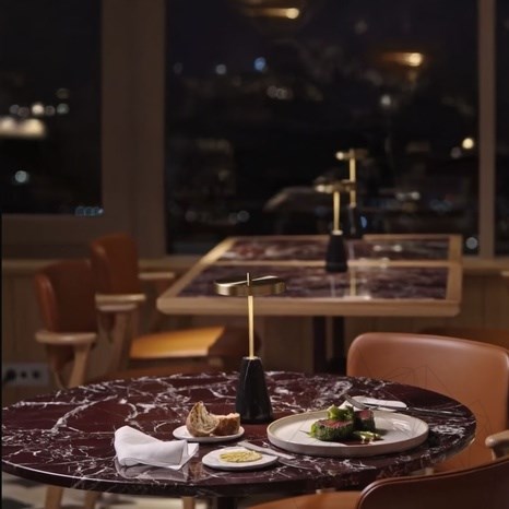 Tischplatte Rund Ø900mm x 20mm Marmor Cherry Levanto Poliert