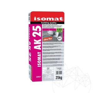 ISOMAT AK-25 – Professioneller zementbasierter Kleber für Marmor, Granit und Naturstein (innen/außen), 25 kg