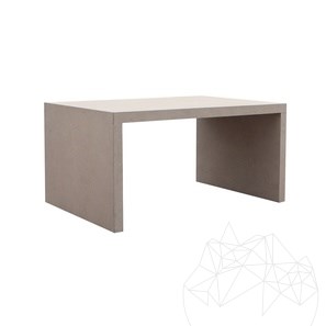 Gartenbank Panchina U - Gesinterter Stein, 60X90X4XH45 cm Eco