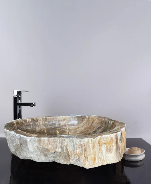 Waschbecken für das Badezimmer Versteinertes Holz