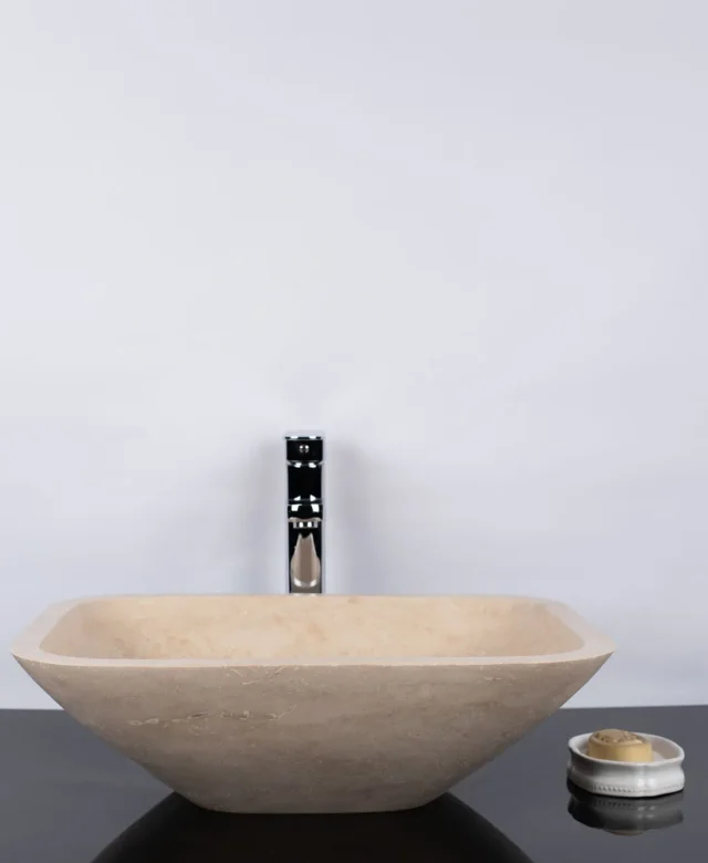 Badezimmer Waschbecken Matia Classic Travertin BRTA 50 x 40 x 13 cm