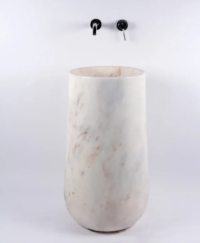 Waschbecken für Badezimmer - Tao Arabescato Marmor 40 x 85 cm