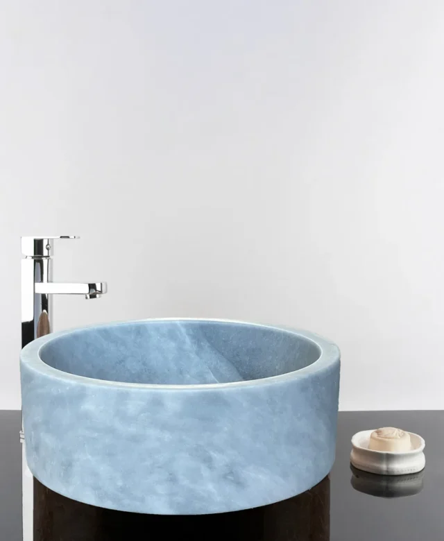Badezimmer Waschbecken Matia Wolkig Grau Marmor RS-22