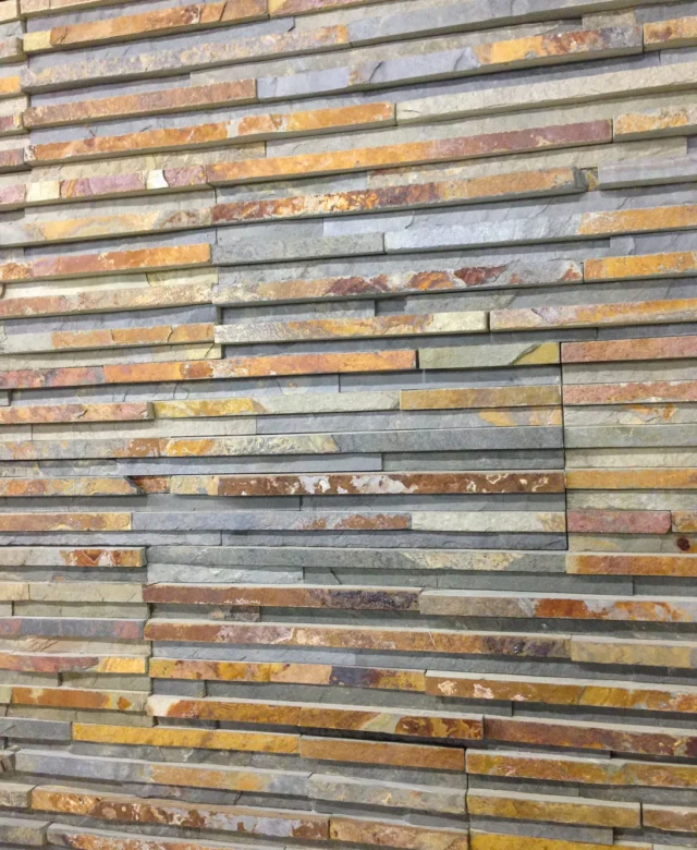 Multi Slate Stripes Wandverkleidungspaneel 15 x 60 cm