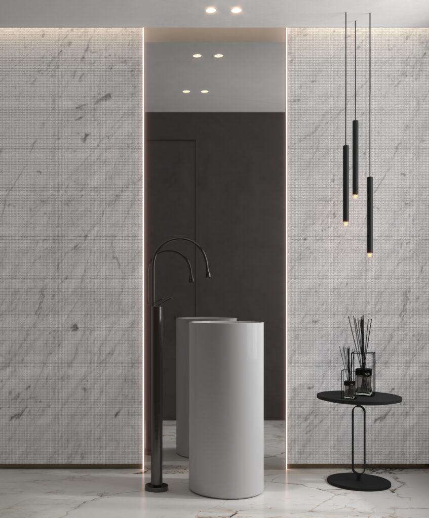 White Carrara Canvas Design