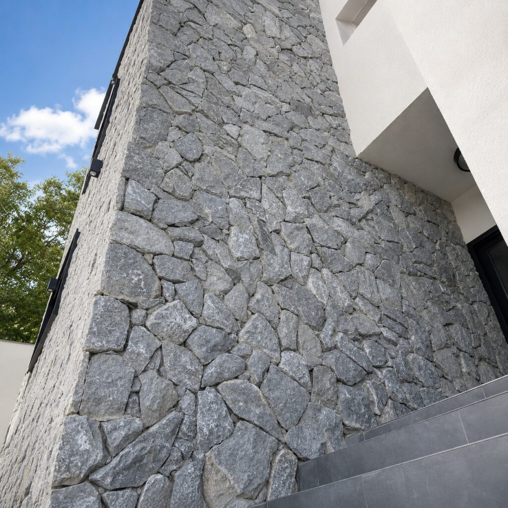 Polygonaler Marmor Blue