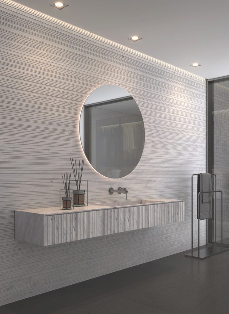 White Carrara Flute Design