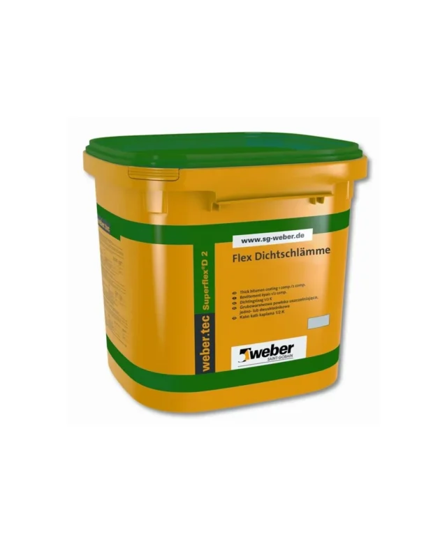 Flexible Bikomponenten-Unterlage für innen und außen - Weber Tec Superflex D2, 5 kg